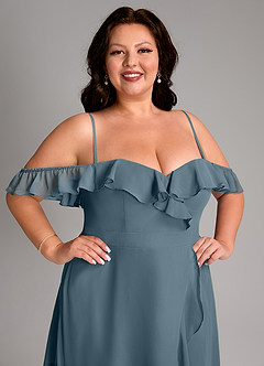 Azazie Lyra Bridesmaid Dresses Twilight A-Line Chiffon Convertible Dress image17