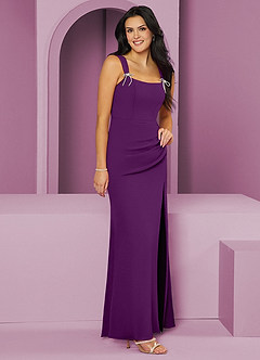 Barbie ♥ Azazie Bridesmaid Dresses Grape Mermaid Pleated Chiffon Dress image4