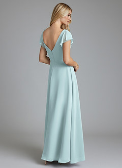 Azazie Omari Bridesmaid Dresses Mist A-Line Chiffon Dress image2