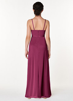 Azazie Luxy Junior Mulberry Pleated Mesh Dress image2