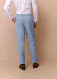 front Savile Light Blue Wool Blend Dress Pants