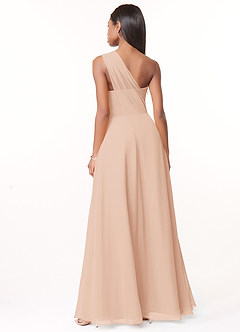 Azazie Ashley Bridesmaid Dresses English Rose A-Line Ruched Chiffon Dress image2