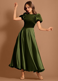 Orlisse Oliva Vestido midi image4