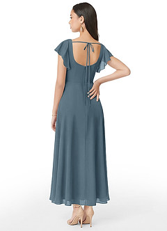 Azazie Bondi Bridesmaid Dresses Twilight A-Line Ruched Chiffon Dress image5
