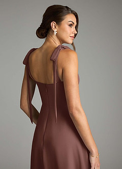 Azazie Debra Abiti da Damigella Abito Convertibile A-Line in Chiffon Con Tasche Espresso image9