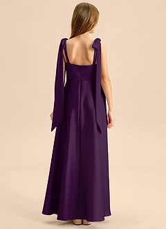 Azazie Halley Junior Klä av A-Line i Stretch Satin Rosett image2