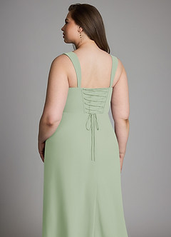 Azazie Agustina Bridesmaid Dresses Dusty Sage Mermaid Corset Chiffon Dress image14