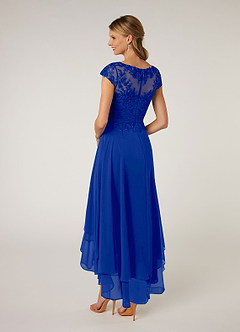 Azazie Shonda vestidos de madre de la novia Vestido de Azul Real de Gasa con Encaje image5
