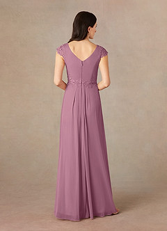 Azazie Janie Final Sale Vintage Mauve Mermaid Lace Dress image4