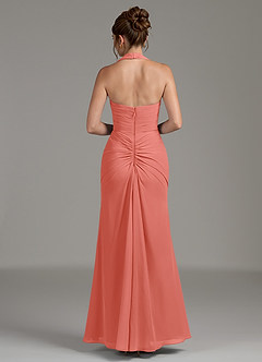 Azazie Destiny Brautjungfernkleider Meerjungfrau-Linie Herzausschnitt Chiffon Kleid Lachsrosa image6