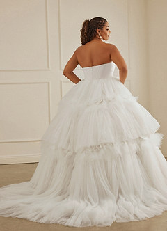 Christian Siriano Bridal for Azazie 2008 Wedding Dresses Diamond White Ball-Gown Sequins Tulle Dress image21