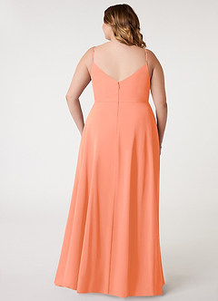 Azazie Daenerys Bridesmaid Dresses Sunset A-Line Cowl Chiffon Dress image9