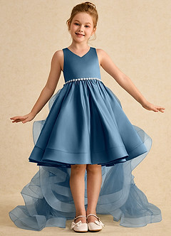 Azazie Julietta Flower Girl Dresses Bermuda Ball-Gown Convertible Tulle Dress image2