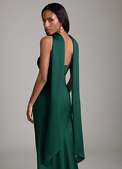 Azazie Saylor Brudtärnklänningar Klä av Sjöjungfru i Stretch Satin Axelbandslös Smaragdgrön image7