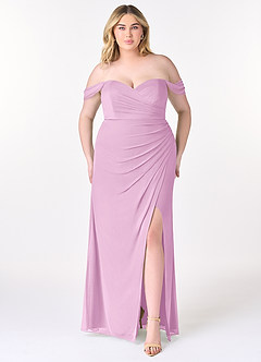 Azazie Tessa Brautjungfernkleider Wandelbar Etui Schulterfreier Schatz Gittergewebe Kleid Bonbonrosa image8