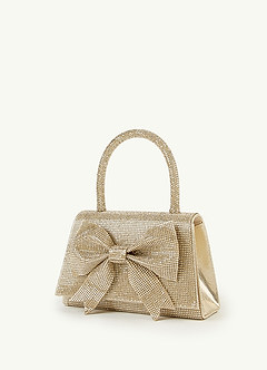 front Rhinestone Embellished Bow Handbag