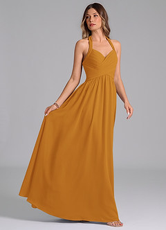 Azazie Darlyn Brudtärnklänningar Klänning av A-Linje i Chiffong Sweetheart halsringning Knäck image6