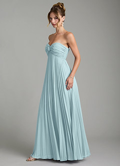 Azazie Tempest Vestidos de damas de honor Vestido Vidrio Marino de Gasa de Imperio Convertible con Corsé image11