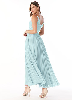 Azazie Raychelle Bridesmaid Dresses Sea Glass A-Line V-Neck Chiffon Dress image5
