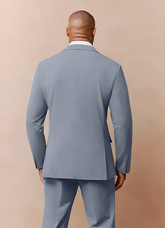 front Savile Light Blue Wool Blend Suit Jacket