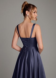 Azazie Azaria Bridesmaid Dresses Stormy A-Line Corset Stretch Satin Dress image2