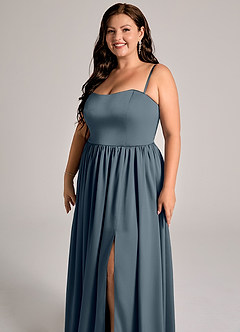 Azazie Calianna Bridesmaid Dresses Twilight A-Line Off the Shoulder Stretch Satin Convertible Dress image11