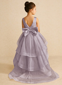 Azazie Pumpkin Flower Girl Dresses Dusk A-Line Convertible Tulle Dress image1