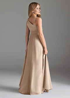 Azazie Dallas Junior Linia A Pofałdowany Szyfon Długość podłogi Młodsza druhna Sukienka image5