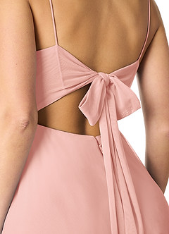 Azazie Rae Final Sale Rosette A-Line Bow Mesh Dress image5