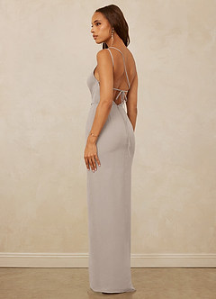 Christian Siriano Bridal for Azazie 1003 Bridesmaid Dresses Frost Sheath One Shoulder Chiffon Dress image7