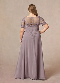 Azazie Raissa Abiti per la Madre della Sposa Abito A-Line in Chiffon Pizzo Dusk image10