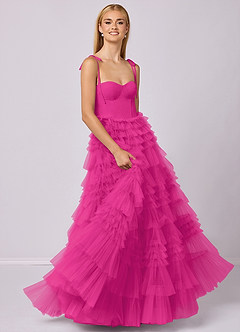 Barbie ♥ Azazie Bridesmaid Dresses A-Line Sweetheart Neckline Tulle Floor-Length Dress image3