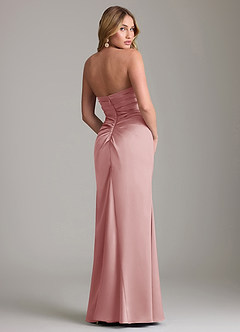 Azazie Lucille Bridesmaid Dresses Dusty Rose Mermaid Strapless Stretch Satin Convertible Dress image2