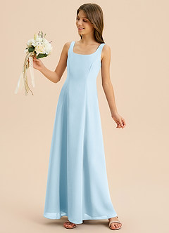 Azazie Lambie Junior Klä av A-Line i Chiffong Plisserad image2