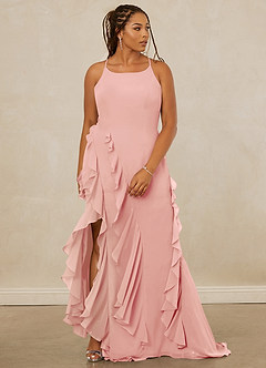 Christian Siriano Bridal for Azazie 1006 Bridesmaid Dresses Rosette Mermaid Ruched Chiffon Dress image10