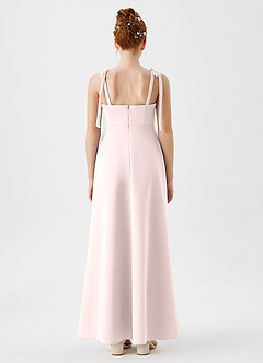 Azazie Rosey Junior Blushing Pink A-Line Sweetheart Neckline Stretch Crepe Dress image2