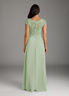 Azazie Irmeli Mother of the Bride Dresses Dusty Sage A-Line Lace Chiffon Dress image4
