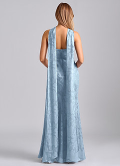 Azazie Kinsley Suknie dla druhen Syrena Pofałdowany Kwiatowe wypalenie Do ziemi Sukienka image2