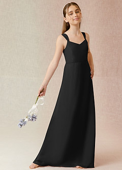 Azazie Denice A-Line Chiffon Floor-Length Junior Bridesmaid Dress image4