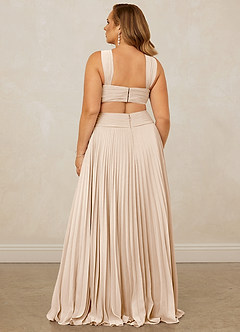 Christian Siriano Bridal for Azazie 1009 Bridesmaid Dresses White Alabaster A-Line Pleated Chiffon Dress image15