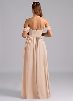 Azazie Saige Abiti da damigella d'onore premaman Abito A-Line Plissettato Chiffon Floor-Length image2