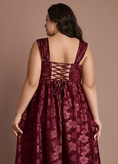 Hazel Wine Pleated Maxi Dress image14