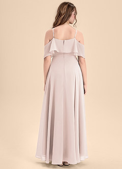 Azazie Tessabelle Junior Jurk van Chiffon met A-Lijn Off the Shoulder Rozenblaadje image2