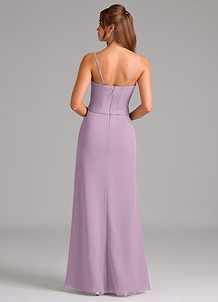 Azazie Jenine Robes de demoiselle d'honneur Robe Sirène en Mousseline de soie Sans bretelle Glycine image7