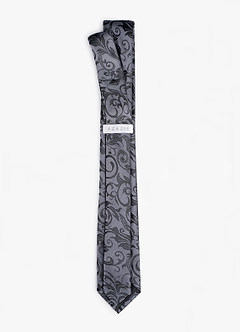 front Abstract Floral Skinny Tie