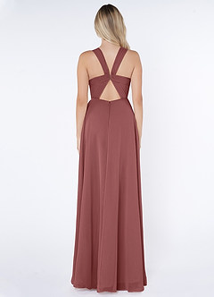 Azazie Jane Final Sale Amethyst A-Line V-Neck Pleated Chiffon Dress image2