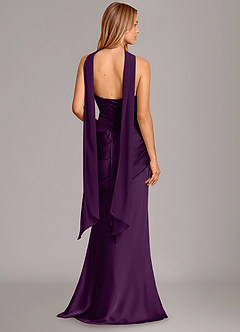 Azazie Pelagia Suknie dla druhen Syrena Gorset Satyna elastyczna Do ziemi Sukienka image4