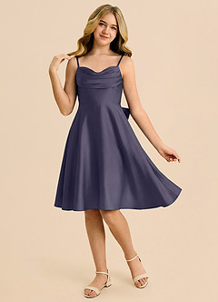 Azazie Bear Junior Stormy A-Line Sweetheart Neckline Stretch Satin Dress image3