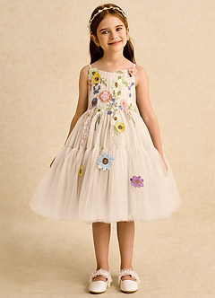 Azazie Osea Flower Girl Klänningar Klä Balklänning i Tyll Plisserad image7