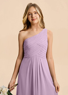 Azazie Emmie Junior Wisteria A-Line Pleated Chiffon Dress image6